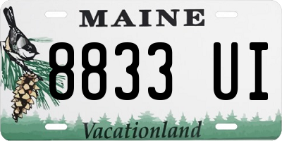 ME license plate 8833UI