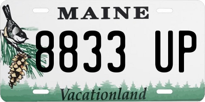 ME license plate 8833UP
