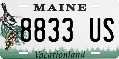ME license plate 8833US