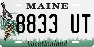 ME license plate 8833UT