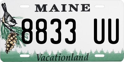 ME license plate 8833UU