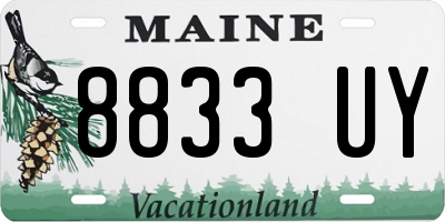 ME license plate 8833UY