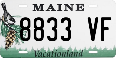 ME license plate 8833VF
