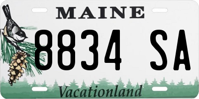 ME license plate 8834SA