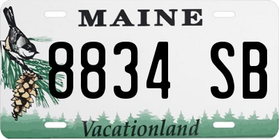 ME license plate 8834SB