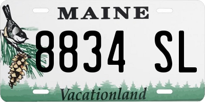 ME license plate 8834SL