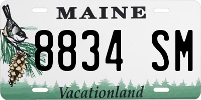 ME license plate 8834SM