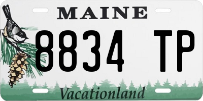 ME license plate 8834TP