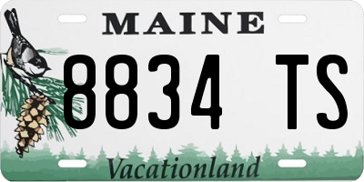 ME license plate 8834TS