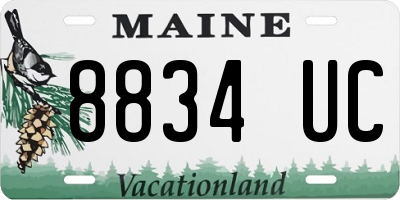 ME license plate 8834UC