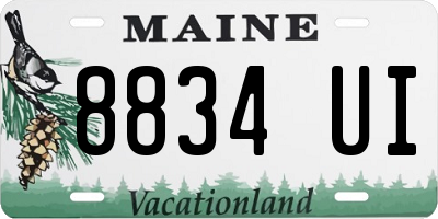 ME license plate 8834UI