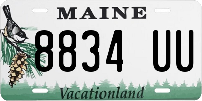 ME license plate 8834UU