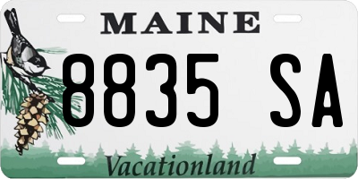 ME license plate 8835SA