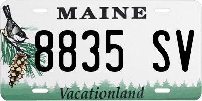 ME license plate 8835SV