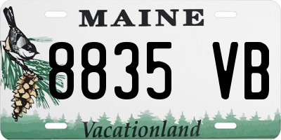 ME license plate 8835VB
