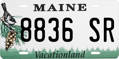 ME license plate 8836SR