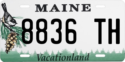ME license plate 8836TH