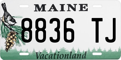 ME license plate 8836TJ