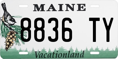 ME license plate 8836TY