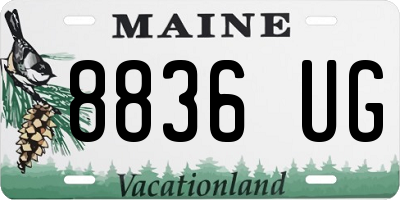 ME license plate 8836UG