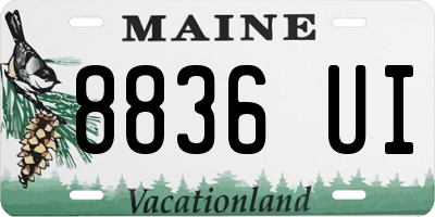 ME license plate 8836UI