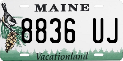 ME license plate 8836UJ