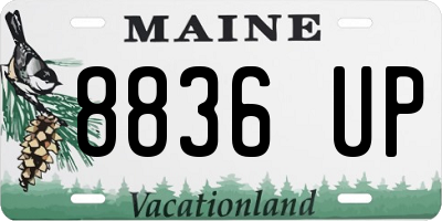 ME license plate 8836UP
