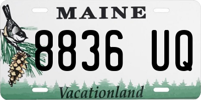 ME license plate 8836UQ