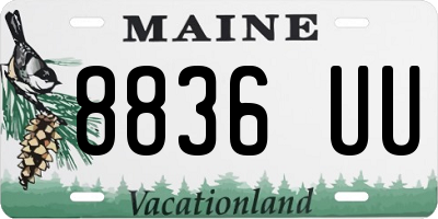 ME license plate 8836UU