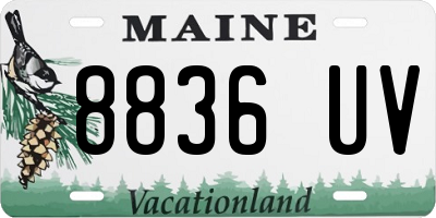 ME license plate 8836UV