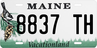 ME license plate 8837TH