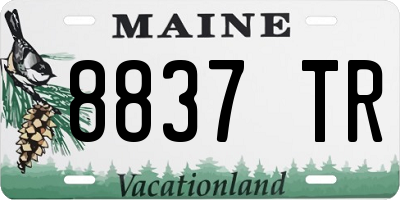 ME license plate 8837TR