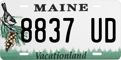 ME license plate 8837UD