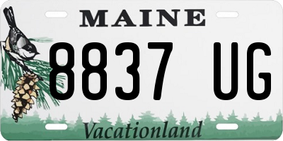 ME license plate 8837UG