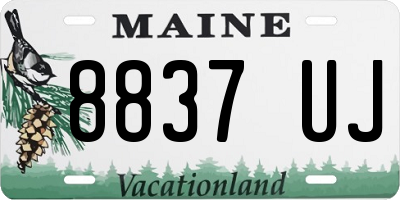 ME license plate 8837UJ