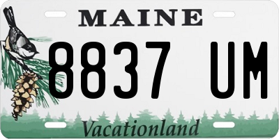 ME license plate 8837UM