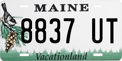 ME license plate 8837UT