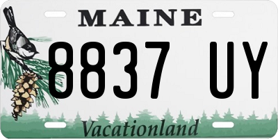 ME license plate 8837UY