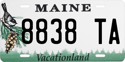 ME license plate 8838TA
