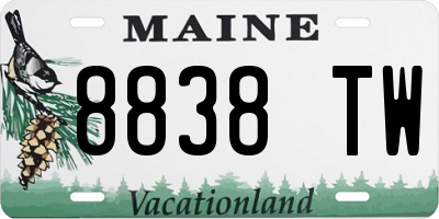 ME license plate 8838TW