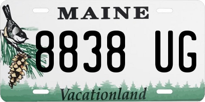 ME license plate 8838UG