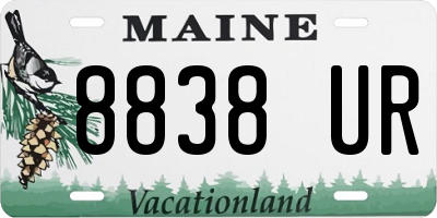 ME license plate 8838UR