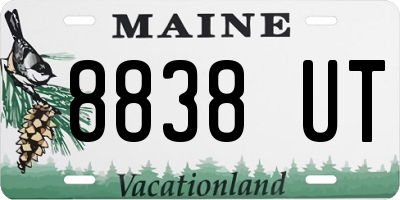 ME license plate 8838UT
