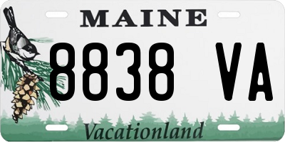 ME license plate 8838VA
