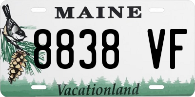 ME license plate 8838VF
