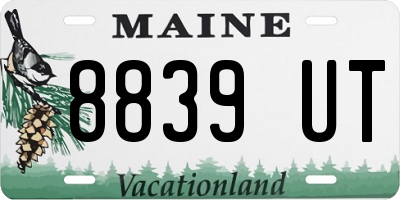 ME license plate 8839UT