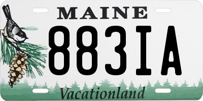 ME license plate 883IA