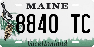 ME license plate 8840TC