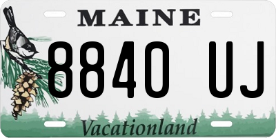 ME license plate 8840UJ