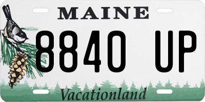 ME license plate 8840UP